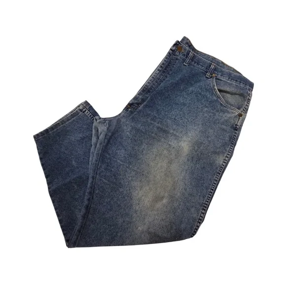 Wrangler Rugged Wear Mens Relaxed Fit Straight Leg Jeans Blue Denim 46x30 - Picture 2 of 5